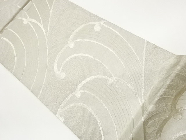 JAPANESE FUKURO OBI / WOVEN ABSTRACT ROUGH WAVE